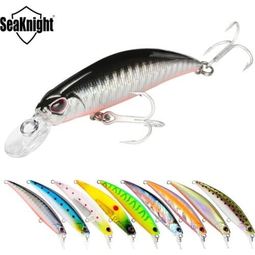 SeaKnight Brand SK040 Series Minnow Fishing Lure Minnow Lure 9Pcs/Lot 7cm 2.76in 9.5g VMC Hooks Fishing Hard Bait Lure Set