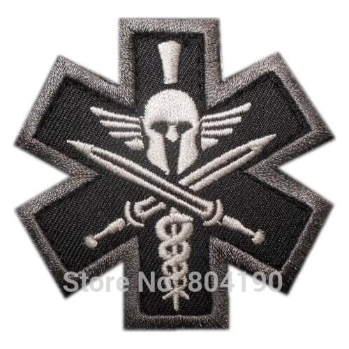 SPARTAN MEDIC EMT MILITARY COMBAT USA ARMY SWAT SEW ON PATCH patchwork accessories
