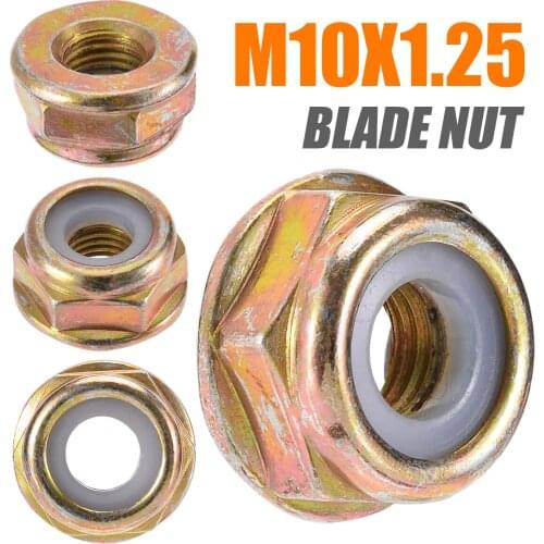 1Pcs 22x11mm Thread Blade Nut M10x1.25 LH Blade Nut For Brush Cutter Strimmer Trimmer Tool Parts Blade Nuts