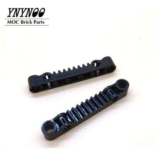 10-20Pcs/lot High-Tech Gear Rack 1x7 with Axle and Pin Holes MOC Building Blocks Bricks Toys Parts fit for BrickLink LDraw 87761