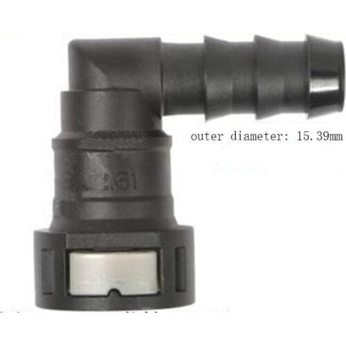 12.61 ID14 Car fuel quick connector curved female connector for 14mm tube quick connector 1pc
