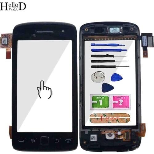 3.7inch Touch Screen For BlackBerry 9850 9860 Touch Screen With Frame Panel Digitizer Lens Sensor TouchScreen Tools 3M Glue
