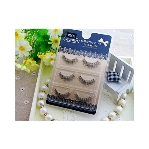 3 Pairs New Fashion Natural Long Eye Lash Makeup Handmade Thick False Eyelashes Extension beautiful make up tool free shipping