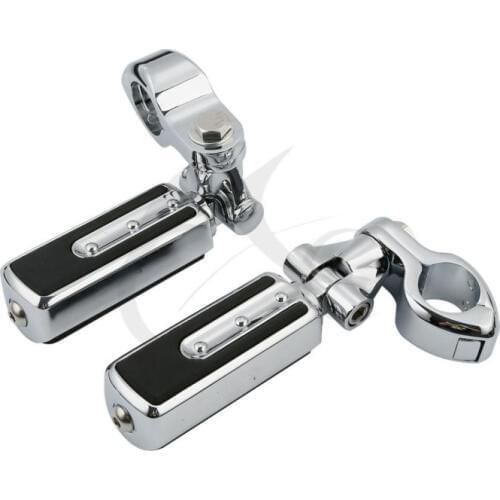32mm 1 1/4" Skidproof Style Footpegs & Clamps Mounting For Harley Honda Kawasaki
