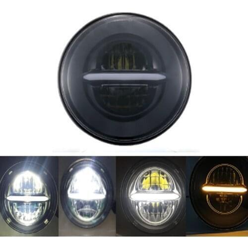 5.75Inch Motorcycle LED Headlight Faro Moto Light White DRL Halo Angel Eyes For Dyna Sportster Softail 5 3/4" LED Moto Headlamp