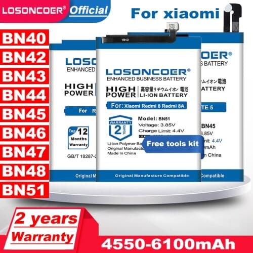 BN40 BN42 BN43 BN44 BN45 BN46 BN47 BN48 BN51 Battery For Xiaomi Redmi 4 Pro Battery 3G RAM 5 Plus Note 4X For Redmi 4 Note 5 6 8