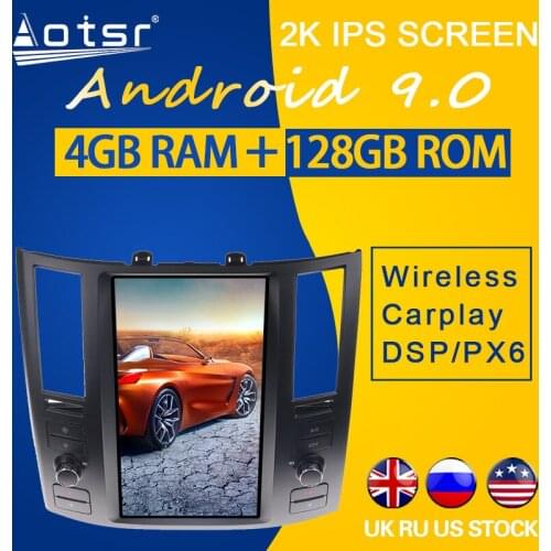 For Infiniti FX35 FX45 2004 - 2008 Radio Android 9 Tesla Stereo Wireless Carplay GPS Navigation DSP Car Multimedia Player