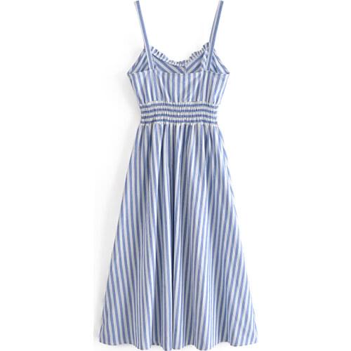 Летние платья в полоску BOOJIAWA China At AliExpress