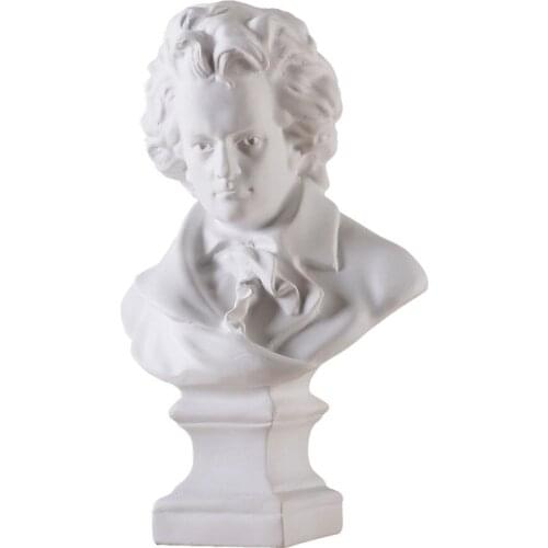 LUDWIG VAN BEETHOVEN BUST STATUE WESTERN CLASSICAL RESIN CRAFTWORK OFFICE HOTEL LIVING ROOM DECORATION GIFT L1595