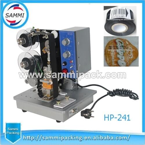 Cheap hotsell expiry date printing machine for plastic bags + ribbon + English letter