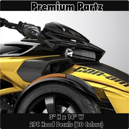 For 2PC Set 1950-2017 Can Am Spyder F3S RT-S Hood Body Vinyl Decal New OEM 10 Colors