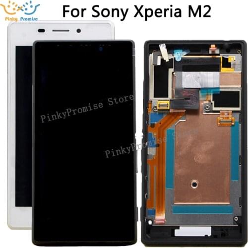 For Sony Xperia M2 Aqua S50H D2302 D2305 D2306 LCD Display+Touch Screen frame Digitizer Assembly Replacement for sony m2 S50h