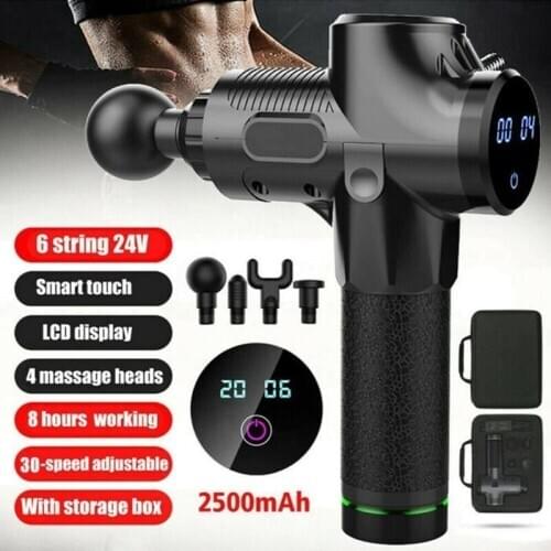 Fascia Gun Muscle Massage Gun Rechargeable Stimulator EMS Massager Body Relax Slimming Shaping Pain Relief For Deep Tissue Treat