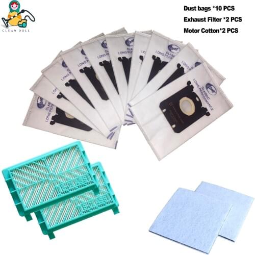 14-PACK HEPA Filter S-bag bag for vacuum cleaner Philips FC8408 FC8613 FC8606 FC8716 FC8732 FC8915 HR8568 cleaner accessories