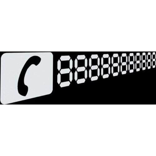 Temporary Parking Mobile Parking Car Number Card Creative Pvc Car Stickers Suitable for All Kinds of Cars Black/white, 29cm*4cm
