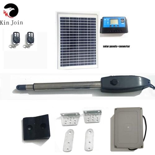 KinJoin Single Swing Gates solar Aluminum Automatic Swing Gate Opener motor kits Optional for Light Duty