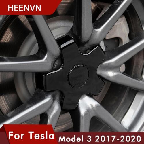 Heenvn Model3 Wheel Hub Cover Kit For Tesla Model 3 Accessories Wheel Version Wheel Cap Kit 4Pcs/Set Model 3 Model Three 2020