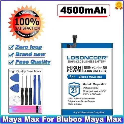 LOSONCOER 4500mAh Maya Max Battery For Bluboo Maya Max High Quality Mobile Phone Battery~In Stock