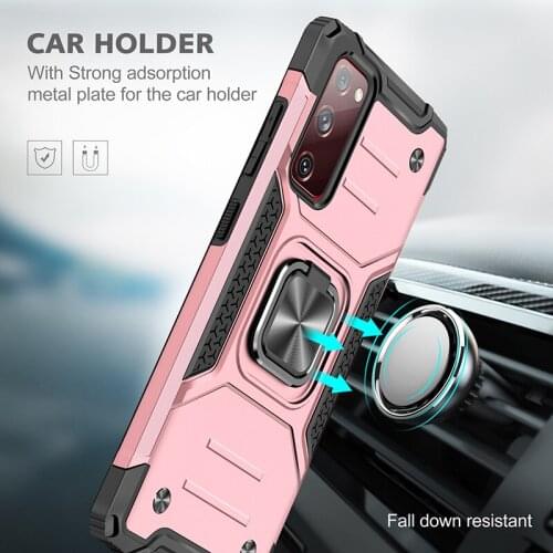 Magnetic Shockproof Ring Stand Case For Samsung S21 S20 S10 S9 S8 Plus S21 S20 FE Ultra Note 20 Ultra M31 M21 M51 A51 A71 A70
