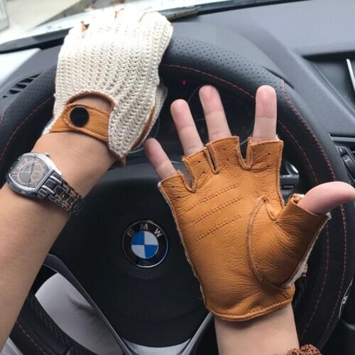 2020 NEW Men genuine leather gloves male sheepskin machinist gloves leather driving gloves men leather driver gloves