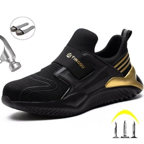 Male Work Safety Boots Steel Toe Work Shoes Safety Shoes Men Anti-puncture Work Boots Men Breathable Mens Boots Safety Sneakers