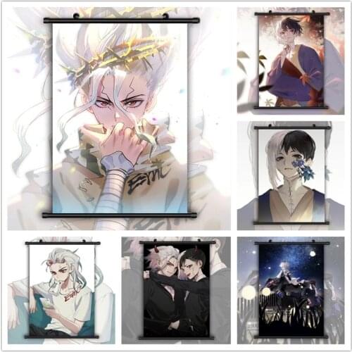 Wall Art Dr. STONE Ishigami Senkuu Asagiri Boy Plastic Scroll Hanging Painting Canvas Poster Picture Print Home Decor Kids Room