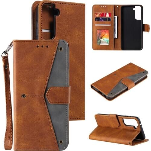 New Splice Flip Leather Wallet Phone Case For Samsung S21 Ultra S20 FE Note 20 10 + S20 S10 S9 S8 Plus S7 Edge A51 A71 A41 A21S