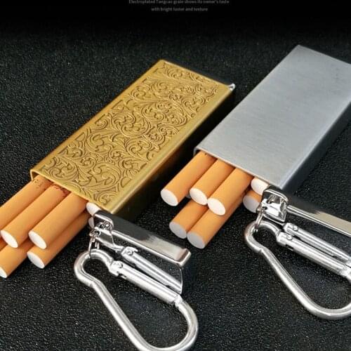 LBER Ins Ashtray Portable Thin Metal Small Ashtray Pocket Ashtray Compression Moisture Proof Square Mini Style