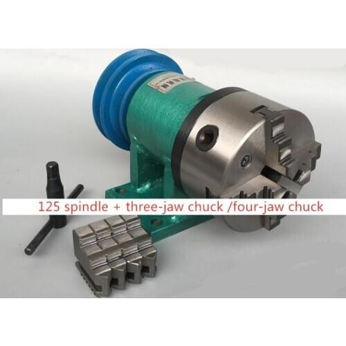 Lathe spindle assembly with flange connection plate transition plate 80/125/160/200 spindle three-jaw four-jaw chuck