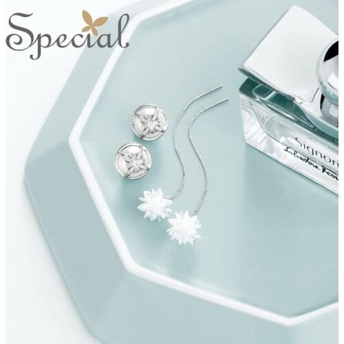 SPECIAL Europe and the United States high-cool temperament age-reducing skin S925 silver needle earring earrings