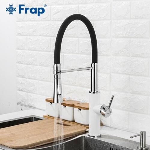 Frap Kitchen Faucet 2 Function Spout Kitchen Mixer Faucet Cold and Hot Water Sink Faucet Pull Down Water Taps F4452-6/7/8