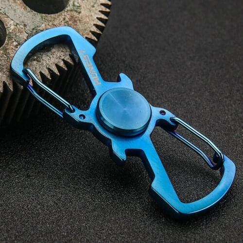 Steel Metal Finger Spinner Keychain Key Ting Fidget Gyro Stress Relief Jandspinner Creative Waist HangingKey Chain Key Holder