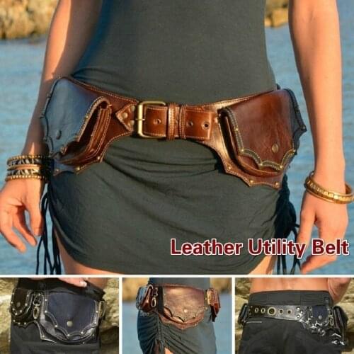 Medieval Pouch Bag Steampunk Knight Pirate Costume Women Vintage Dress Accessory Parts Viking Antique Belt Leather Wallet