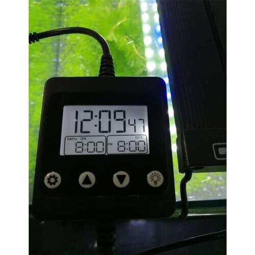 LED Aquarium Light Controller Dimmer Modulator with LCD Display Fish Tank Intelligent Timing Dimming System for Aquariums Decora