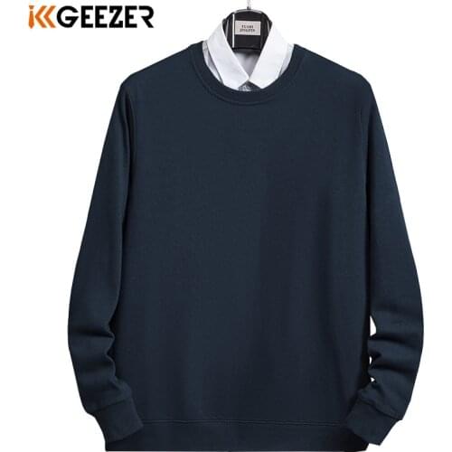 Men Sweatshirts 80% Cotton Streetwear Sportswear Male 2020 Autumn Hip Hop Solid Crewneck Casual Women Clothes