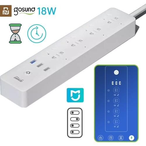 Youpin Mi Home Gosund Smart Socket CP5 Mijia WiFi Remote Control Independent Sub Switch Timer Count-Down 18W USB 1.8m Cable