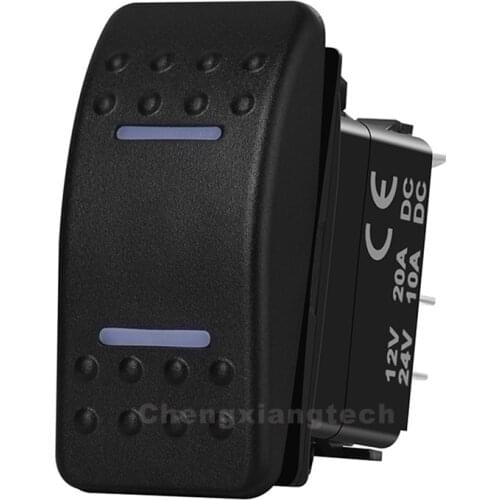 White Led 7 pin ON/OFF/ON Rocker Switch DPDT for NARVA ARB Carling style Replacement Marine Grade 12V 24V