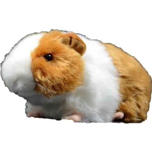 Yellow guinea pig hand-crafted simulation of guinea pig stuffed toy Dutch mouse doll simulation animal model 19cm birthday gift