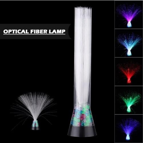 1Pcs Plastic Colors Changing LED Fibre Optic Light For Bedroom Office Decoration Gifts Wedding Party Christmas Decor Lamp
