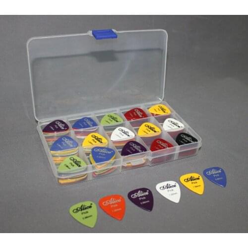 100pcs Bass Rock Heavy Metal Guitar Picks Plectrum + 15 Grid Case Assorted Thickness 0.96/1.2/1.5mm