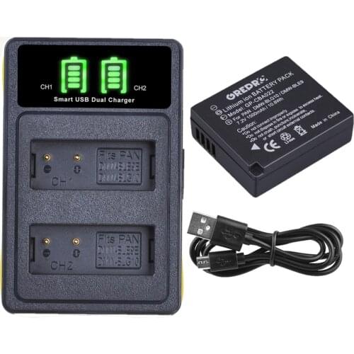 1500mAh DMW-BLG10 DMW BLE9 BLE9E BLG10 Battery and Charger for Panasonic Lumix DMC TZ100 TZ80 TZ90 GX80 GX9 GX7 LX100 Mark II