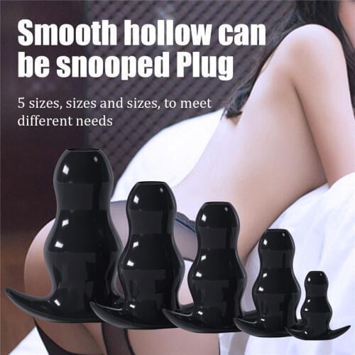 Hollow Anal Plug Anal Dilator Soft Speculum Enema 5 Sizes Sex Toys For Woman Men Butt Plug Prostata Massager Masturbation
