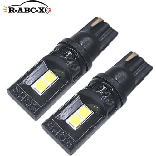 RUIANDSION 2 Pcs 3030SMD T10 W5W Car Clearance License Plate Reading Instrument Canbus Light Wedge 9-30V 12V 24V White Blue Red