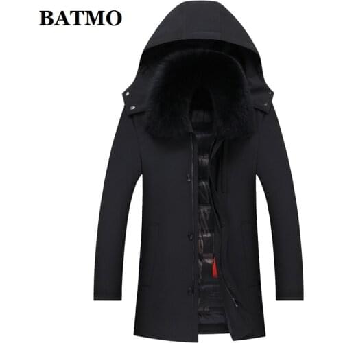BATMO 2020 new arrival winter 90% white duck down hooded jackets men,mens winter hooded jackets,warm coat 1918