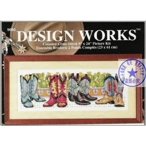 FREE delivery Top Quality hot selling lovely counted cross stitch kit boots shoes design workds