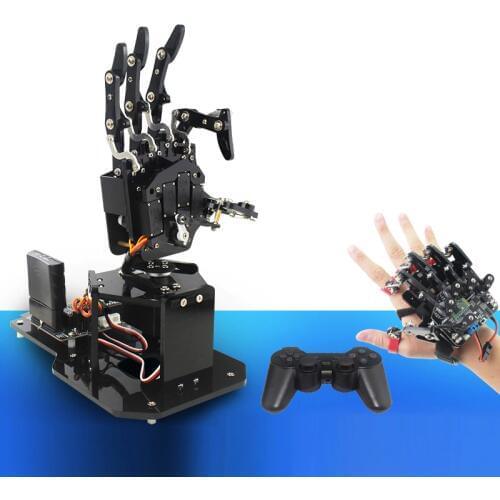 Open Source Bionic Robot Hand Right Hand Five Fingers for STM32 Version + Wearable Mechanical Glove