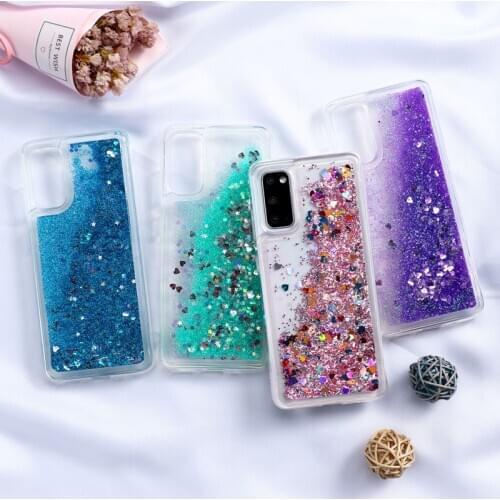 Luxury Case For Samsung Galaxy S20 FE Cases Dynamic Liquid Glitter Bumper On Samsung S20 Ultra Plus Lite S 20 S20Fe Cover Bumper