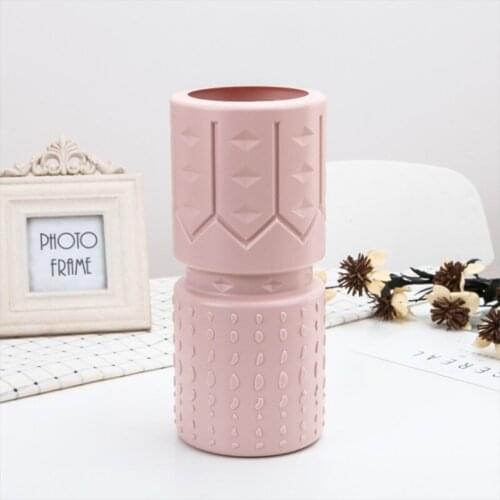 Flower Vase Decoration Home Plastic Vase White Imitation Ceramic Flower Pot Flower Basket Nordic Decoration Vases for Flowers