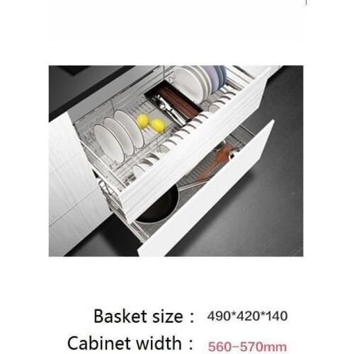 Cuisine Accessories Cestas Para Organizar Dish Rack Organizador Pantry Stainless Steel Organizer Cocina Kitchen Cabinet Basket