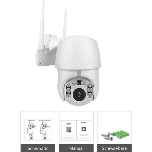 EC85 Outdoor PTZ Wireless IP Camera Move Detection Infrared Night Vision Waterproof Surveillance RJ45/Wifi Dome CCTV Camera